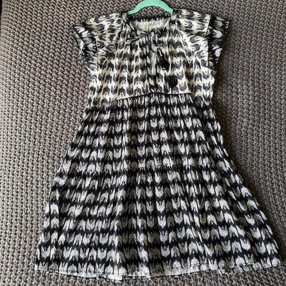 Anthropologie Ruffle-Sleeve  Mini Dress x McKenzie Parrott in Size Small - Picture 4 of 8